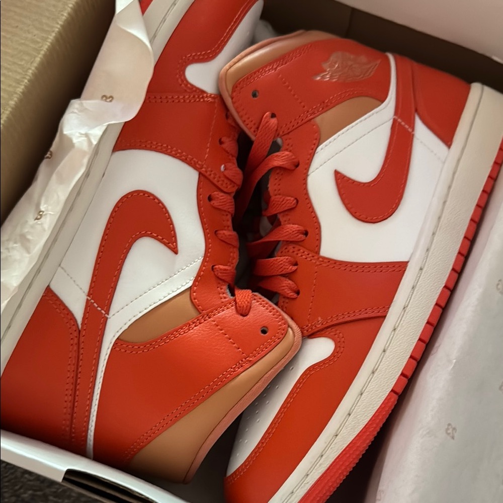 Nike Red and White Classic Sneakers